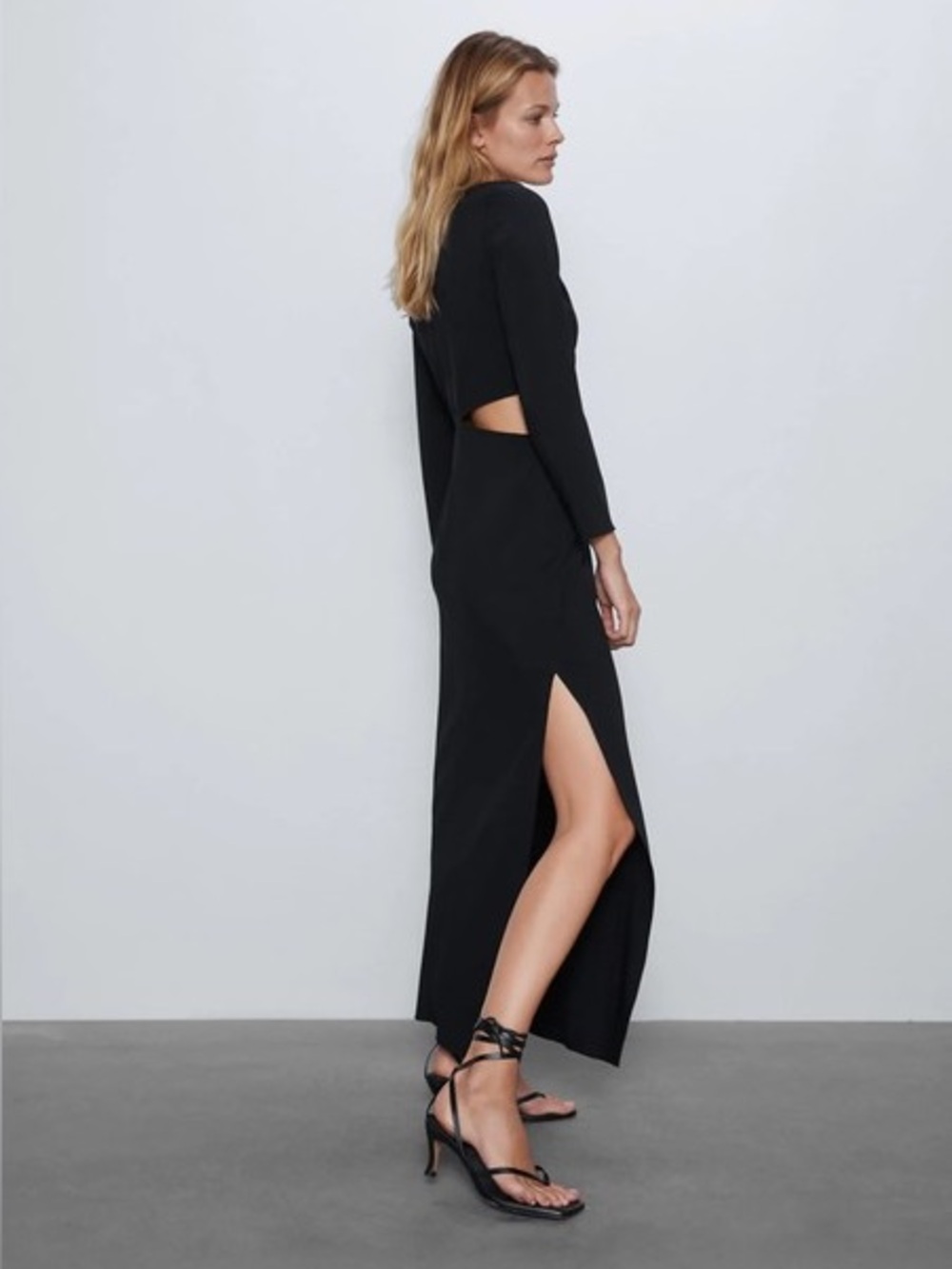 Zara black cut out maxi dress Medium